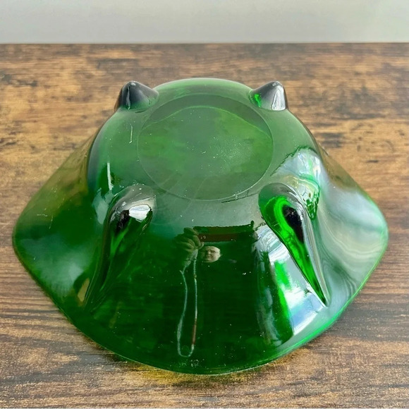 Anchor Hocking | MCM Emerald  Green Glass Candy Dish - Picture 8 of 9